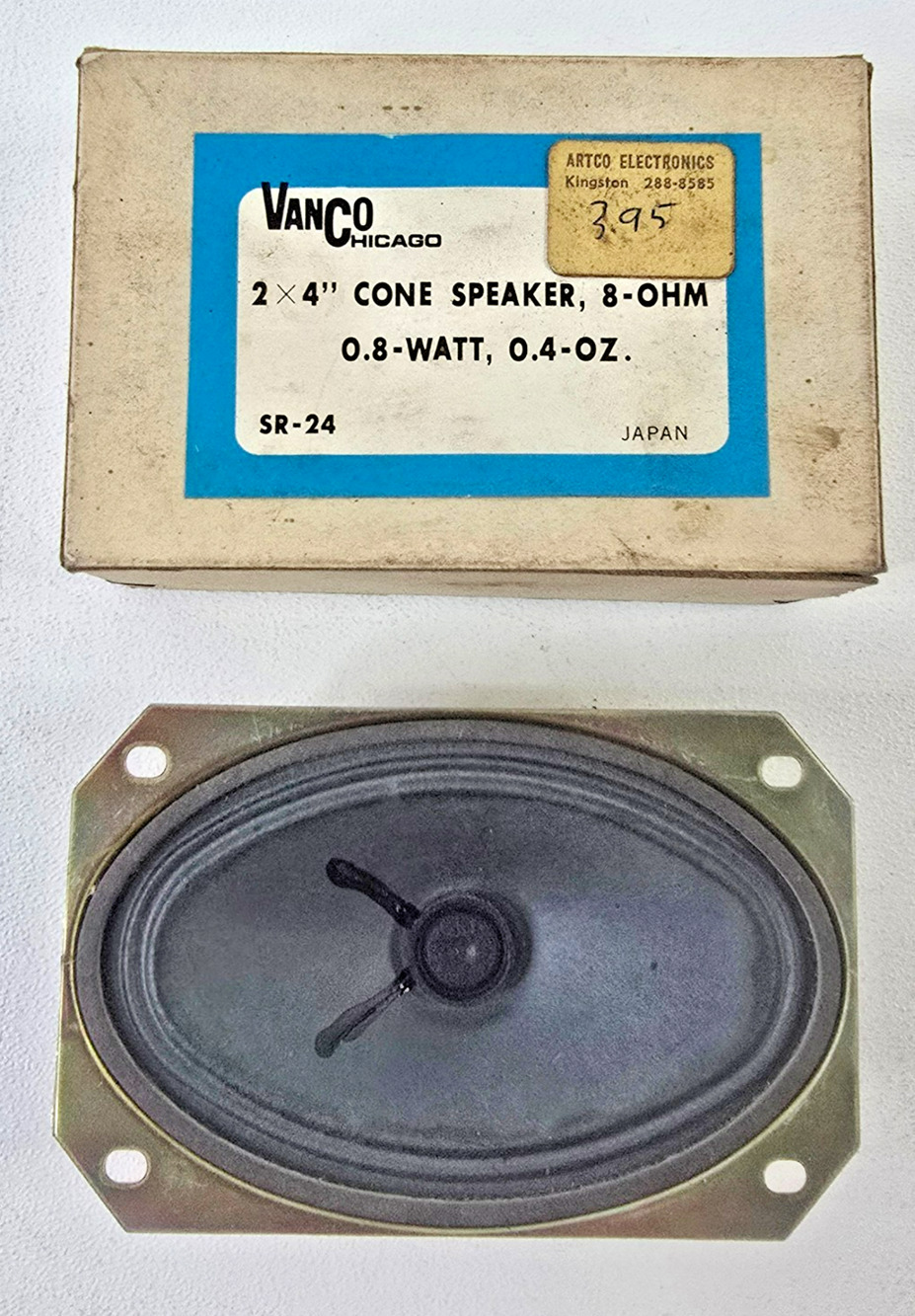 Vintage VanCo #SR-24 Replacement Speaker 2"x4" 8 ohm 0.8 watt